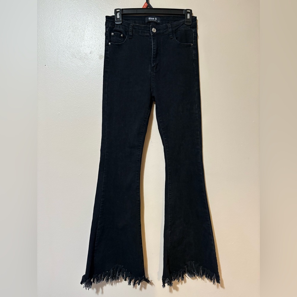Black Flare Fringe Jeans by Blue B Collection (from Buckle) Womens size medium